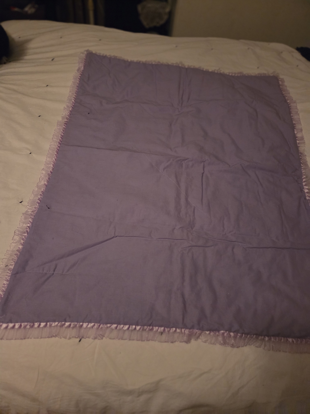 Handmade Lap Quilt - Pink Purple Blue - Picture 2 of 3
